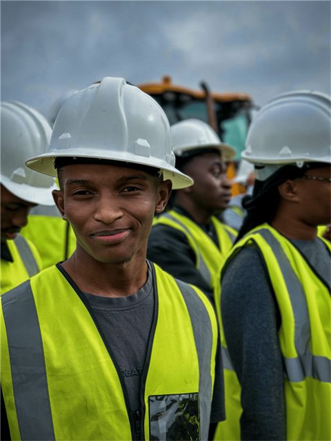 On site during a civil engineering internship